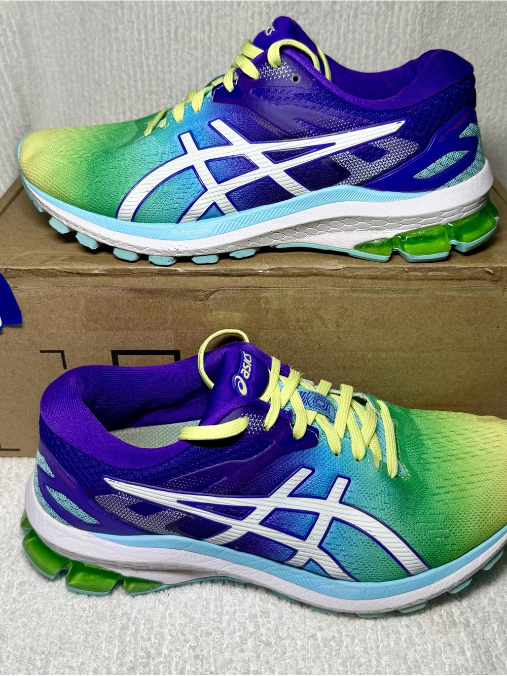 ASICS Women’s GEL-Running Shoes in Gradient Green-Purple
